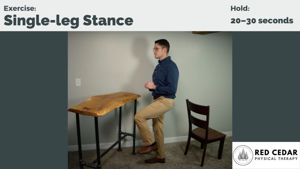 single leg stance